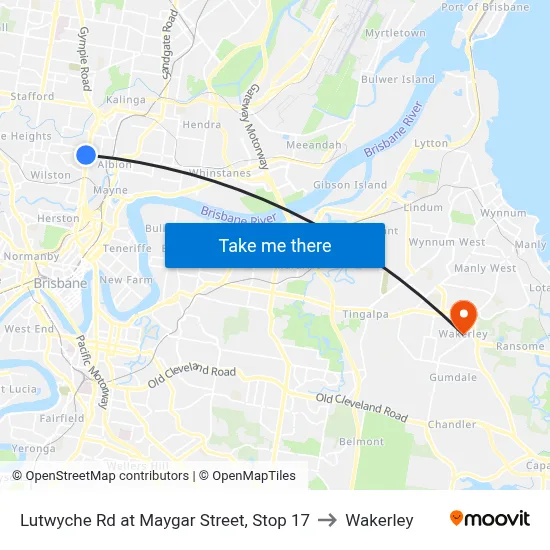 Lutwyche Rd at Maygar Street, Stop 17 to Wakerley map