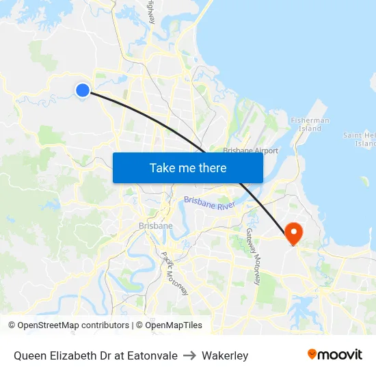 Queen Elizabeth Dr at Eatonvale to Wakerley map