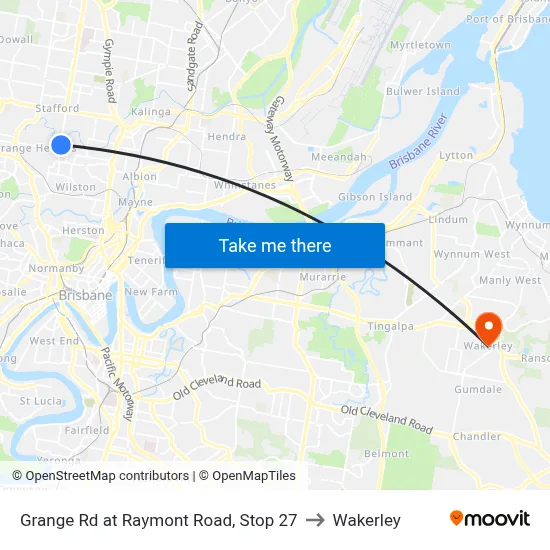 Grange Rd at Raymont Road, Stop 27 to Wakerley map