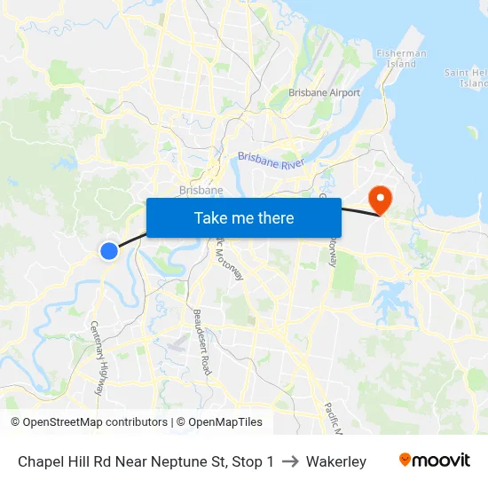 Chapel Hill Rd Near Neptune St, Stop 1 to Wakerley map