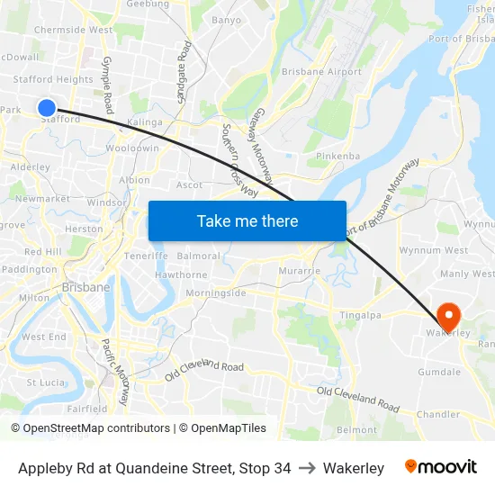 Appleby Rd at Quandeine Street, Stop 34 to Wakerley map