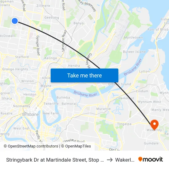 Stringybark Dr at Martindale Street, Stop 47 to Wakerley map