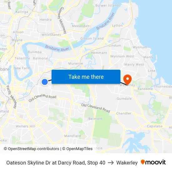 Oateson Skyline Dr at Darcy Road, Stop 40 to Wakerley map