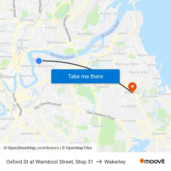 Oxford St at Wambool Street, Stop 31 to Wakerley map