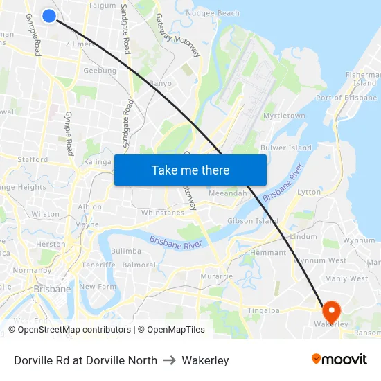 Dorville Rd at Dorville North to Wakerley map