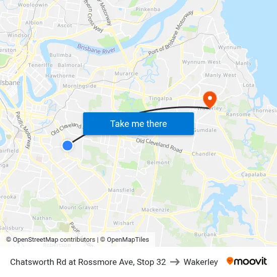 Chatsworth Rd at Rossmore Ave, Stop 32 to Wakerley map
