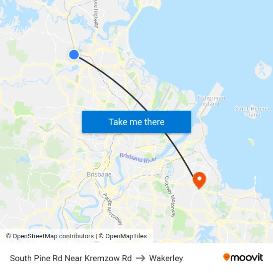 South Pine Rd Near Kremzow Rd to Wakerley map