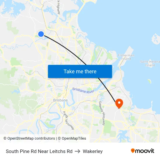 South Pine Rd Near Leitchs Rd to Wakerley map