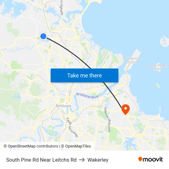 South Pine Rd Near Leitchs Rd to Wakerley map