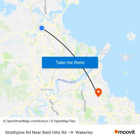 Strathpine Rd Near Bald Hills Rd to Wakerley map