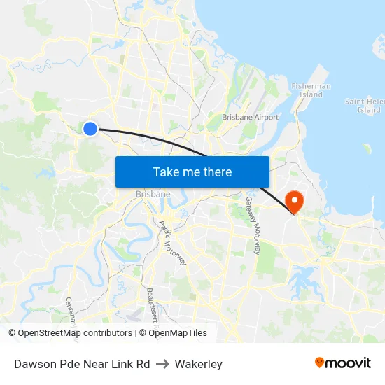Dawson Pde Near Link Rd to Wakerley map