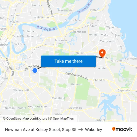 Newman Ave at Kelsey Street, Stop 35 to Wakerley map