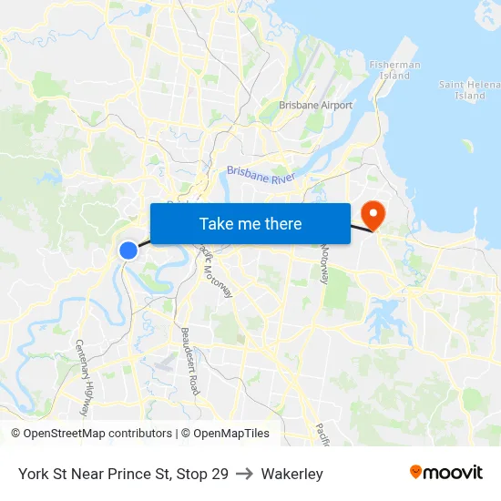 York St Near Prince St, Stop 29 to Wakerley map