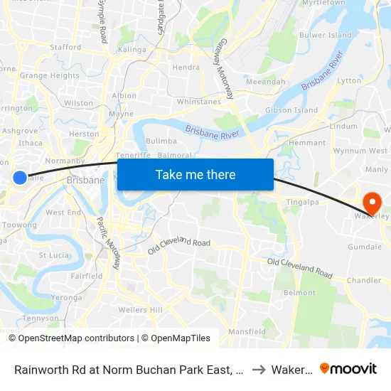 Rainworth Rd at Norm Buchan Park East, Stop 12 to Wakerley map