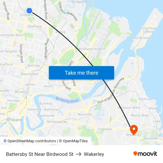 Battersby St Near Birdwood St to Wakerley map
