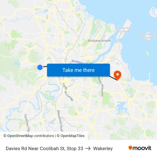Davies Rd Near Coolibah St, Stop 33 to Wakerley map