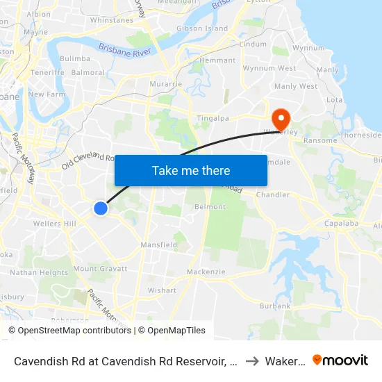 Cavendish Rd at Cavendish Rd Reservoir, Stop 40 to Wakerley map