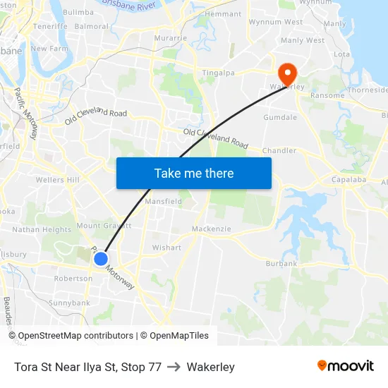 Tora St Near Ilya St, Stop 77 to Wakerley map