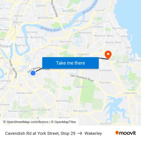 Cavendish Rd at York Street, Stop 29 to Wakerley map