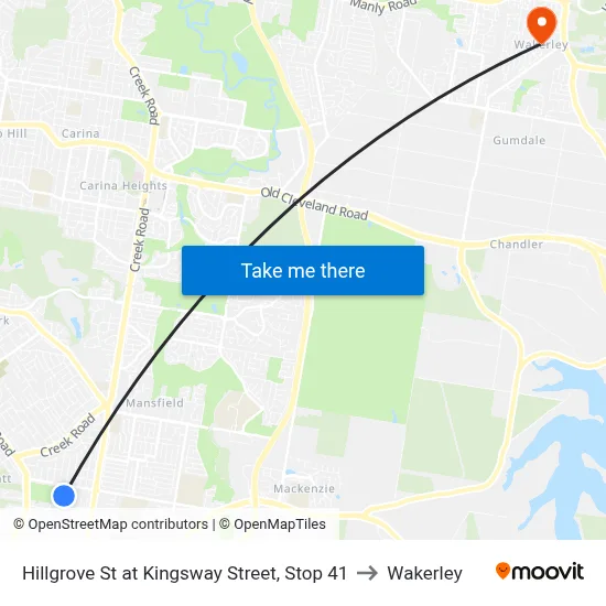 Hillgrove St at Kingsway Street, Stop 41 to Wakerley map