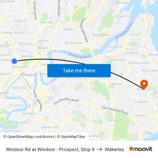 Windsor Rd at Windsor - Prospect, Stop 9 to Wakerley map