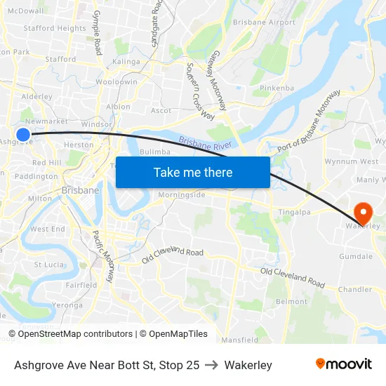 Ashgrove Ave Near Bott St, Stop 25 to Wakerley map