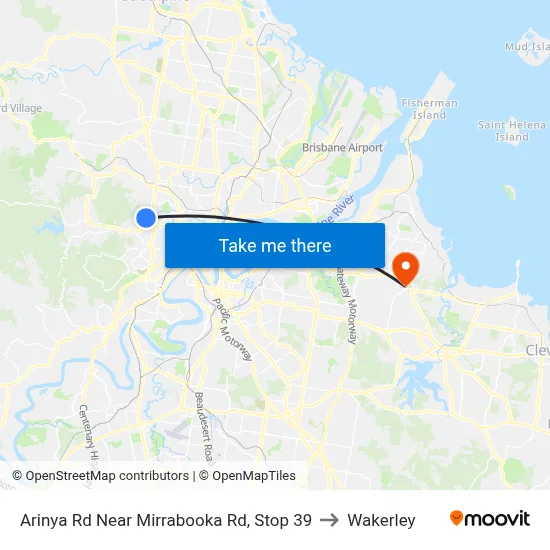 Arinya Rd Near Mirrabooka Rd, Stop 39 to Wakerley map