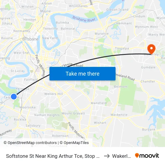 Softstone St Near King Arthur Tce, Stop 38 to Wakerley map