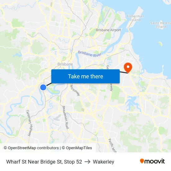 Wharf St Near Bridge St, Stop 52 to Wakerley map