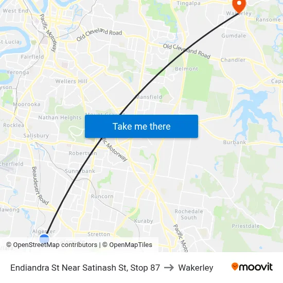 Endiandra St Near Satinash St, Stop 87 to Wakerley map