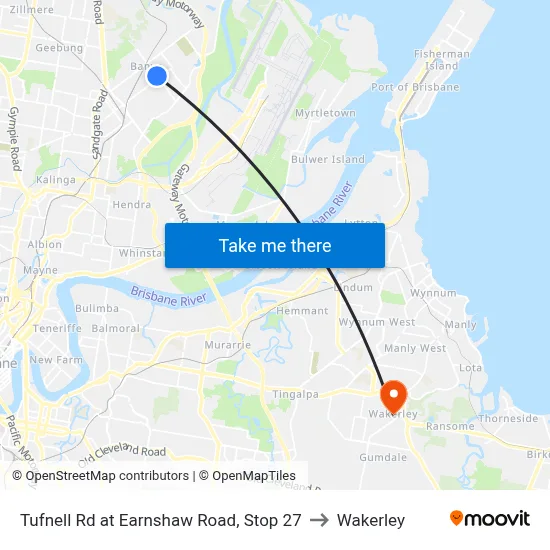 Tufnell Rd at Earnshaw Road, Stop 27 to Wakerley map