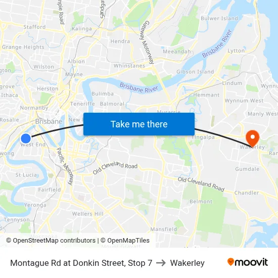 Montague Rd at Donkin Street, Stop 7 to Wakerley map