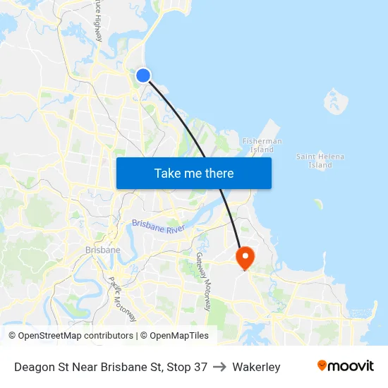 Deagon St Near Brisbane St, Stop 37 to Wakerley map