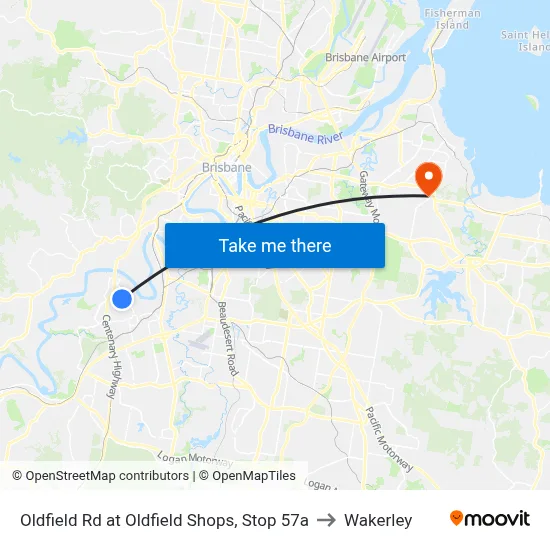 Oldfield Rd at Oldfield Shops, Stop 57a to Wakerley map