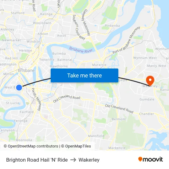 Brighton Road Hail 'N' Ride to Wakerley map