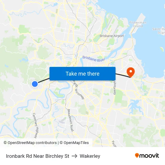 Ironbark Rd Near Birchley St to Wakerley map