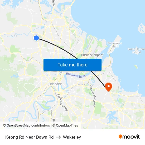Keong Rd Near Dawn Rd to Wakerley map