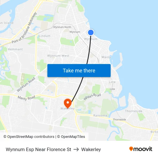 Wynnum Esp Near Florence St to Wakerley map
