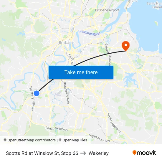 Scotts Rd at Winslow St, Stop 66 to Wakerley map
