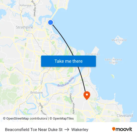 Beaconsfield Tce Near Duke St to Wakerley map