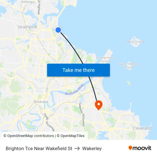 Brighton Tce Near Wakefield St to Wakerley map