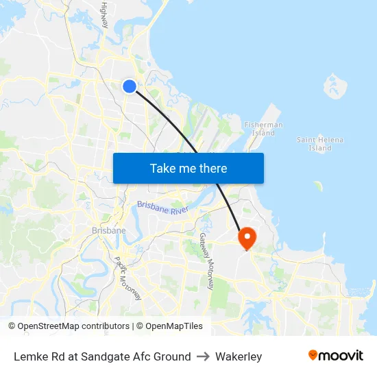 Lemke Rd at Sandgate Afc Ground to Wakerley map