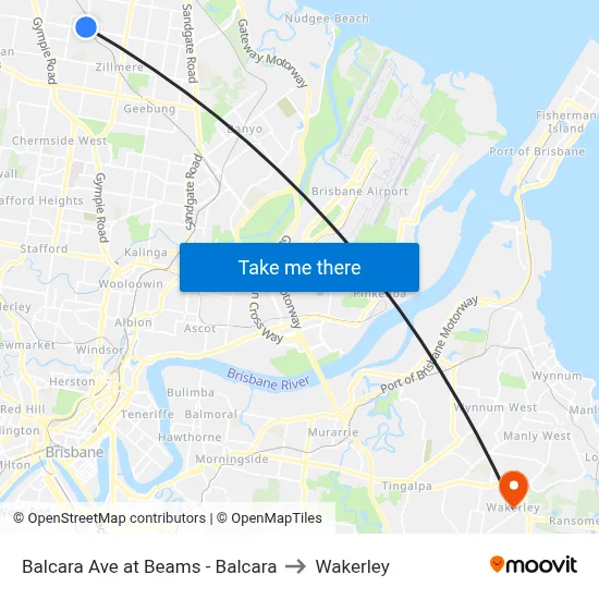 Balcara Ave at Beams - Balcara to Wakerley map