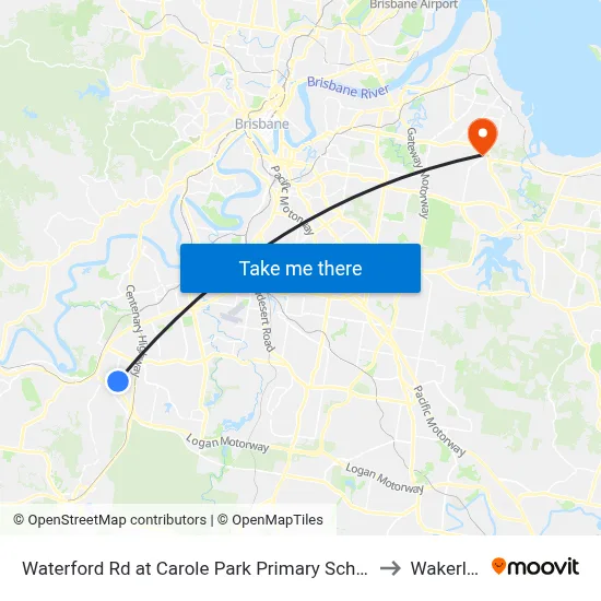 Waterford Rd at Carole Park Primary School to Wakerley map