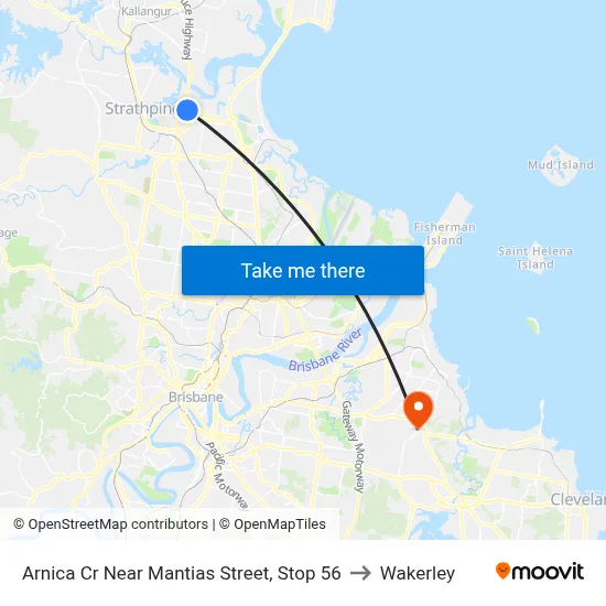Arnica Cr Near Mantias Street, Stop 56 to Wakerley map
