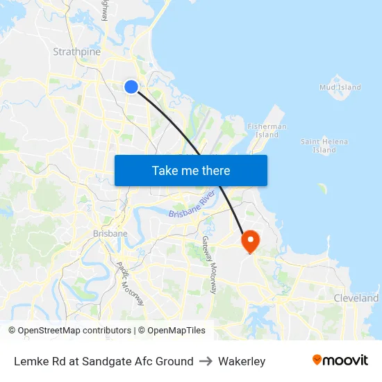 Lemke Rd at Sandgate Afc Ground to Wakerley map