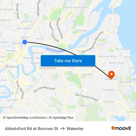 Abbotsford Rd at Burrows St to Wakerley map