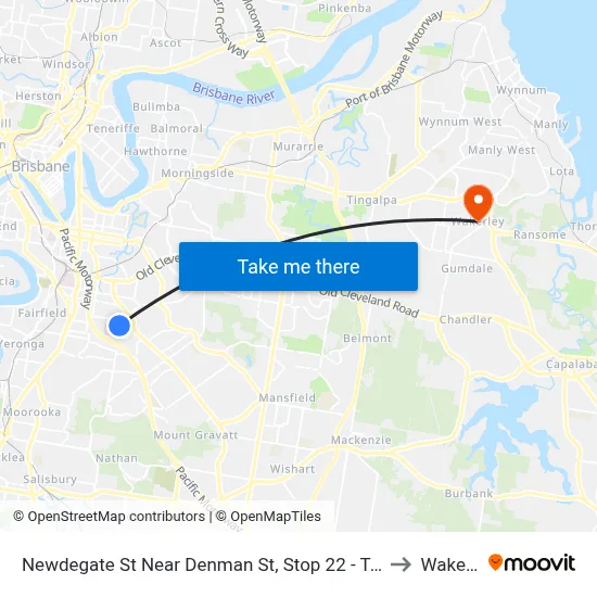 Newdegate St Near Denman St, Stop 22 - Temp Closure to Wakerley map