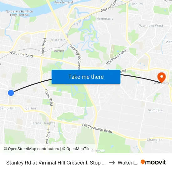 Stanley Rd at Viminal Hill Crescent, Stop 35a to Wakerley map