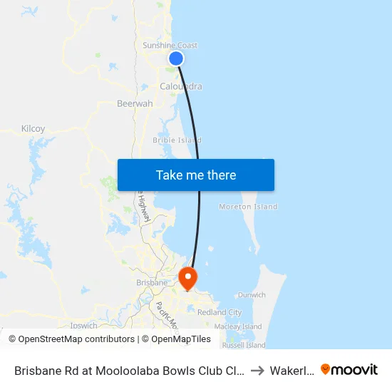 Brisbane Rd at Mooloolaba Bowls Club Closed to Wakerley map